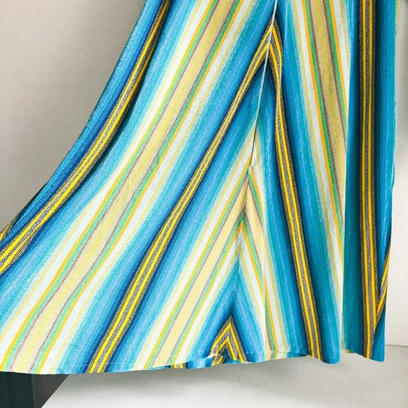 Vintage Bard's Terry Cloth Textured Chevron Print Short Dress M - Picture 4 of 8